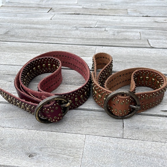 Sundance Accessories Amsterdam Heritage Studded Leather Belts 75ea